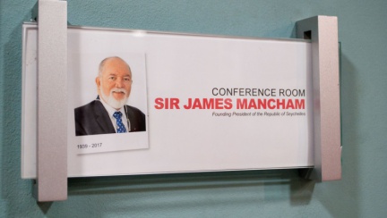 The Conference Room of M3 Communications Has Been Officially Named after Sir James Mancham